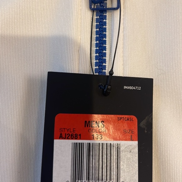 Nike Men's Taped Retro Track Full Zip Jacket White Large AJ2681 133 NEW W Tags - Picture 7 of 9